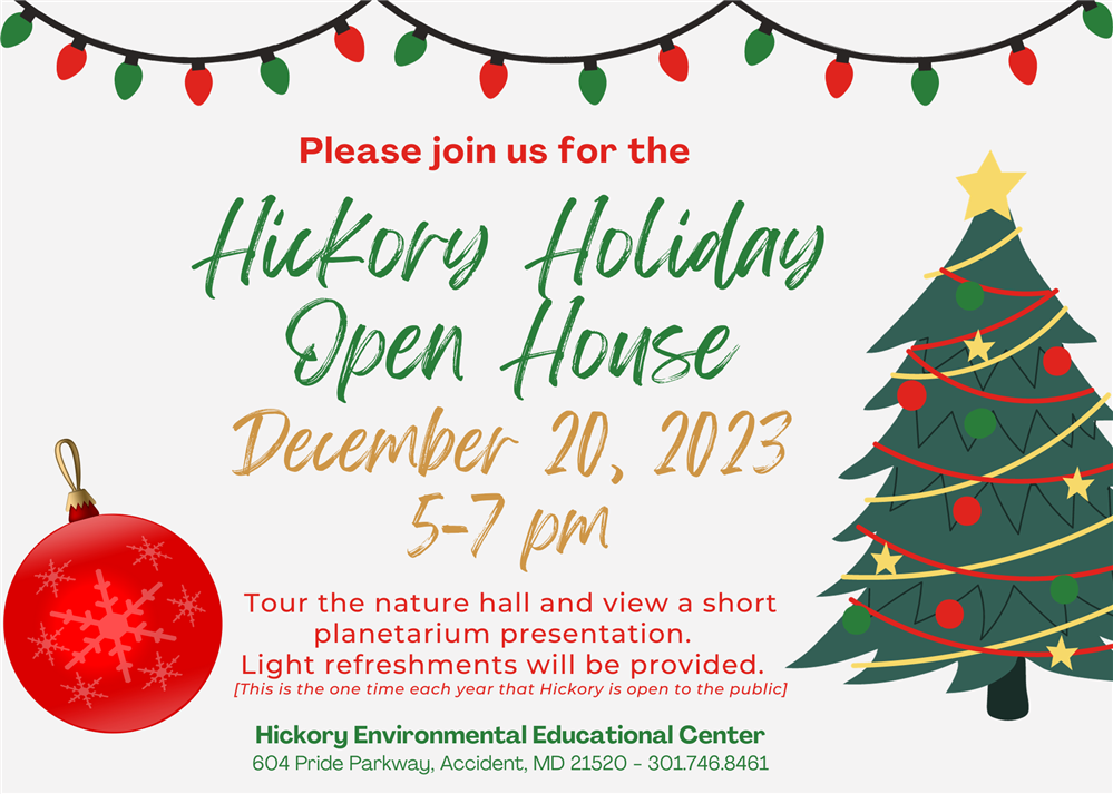 Infographic highlighting the Hickory Holiday Open House as detailed in the text.
